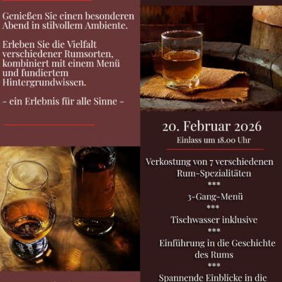 Rum Tasting im Februar